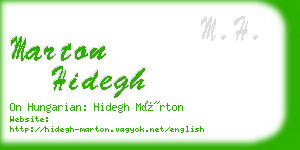 marton hidegh business card